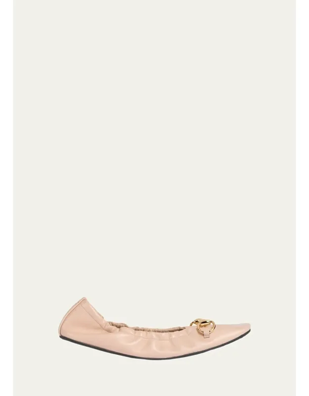 Leather Ballerina Flats