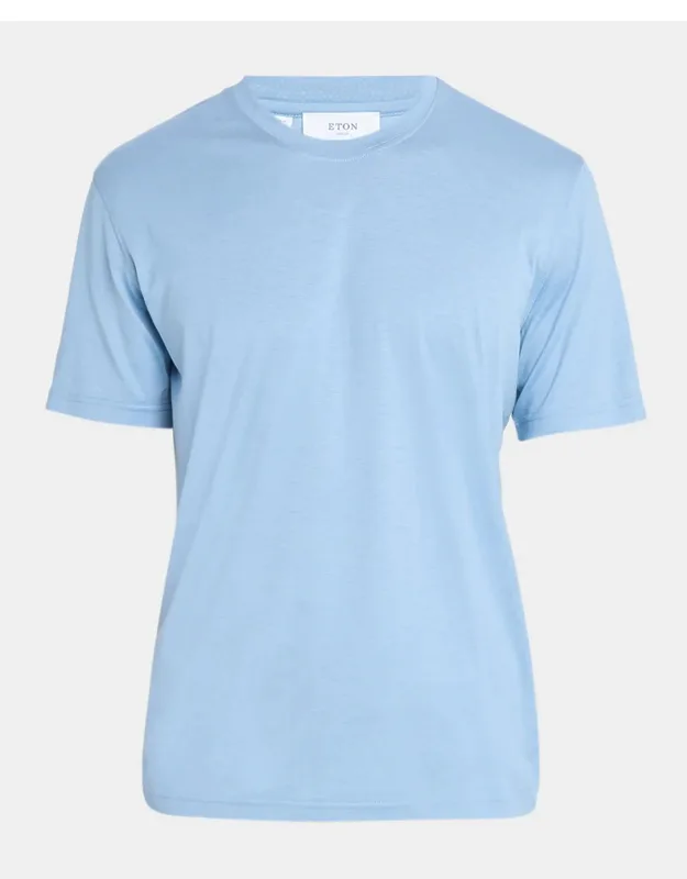 Cotton And Silk Crewneck T-shirt