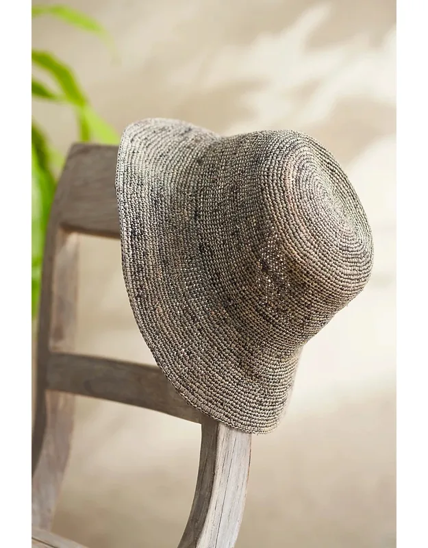 Crochet Raffia Bucket Hat