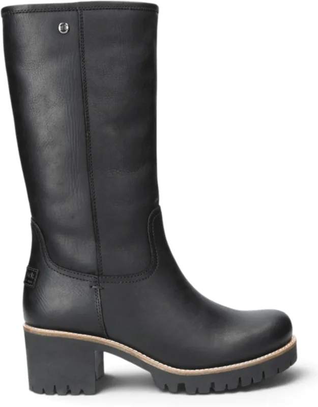Leather Waterproof Heeled High Winter Boots