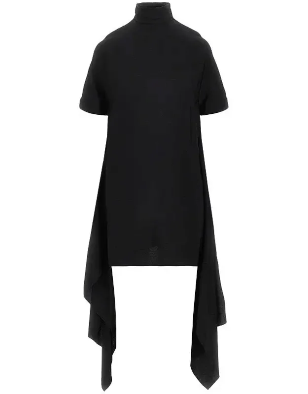 Viscose Asymmetrical Mini Dress