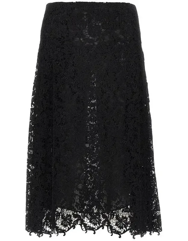 Macramè Lace Midi Skirt