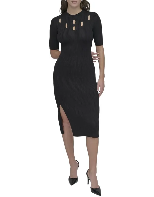 Grated Yoke Sweaterdress