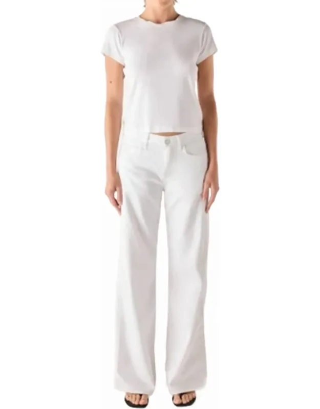 Mid Rise Wide Leg Jeans