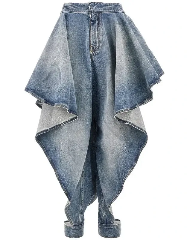 Panelled Jeans With Cuff
