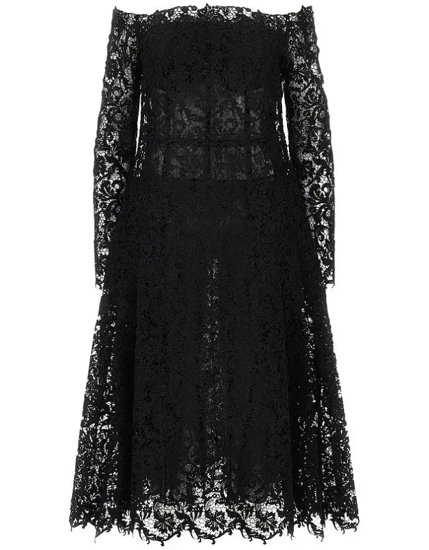 Macramè Lace Midi Dress