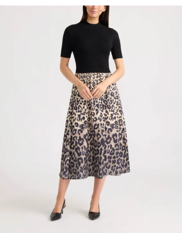 Twofer Mockneck Dress