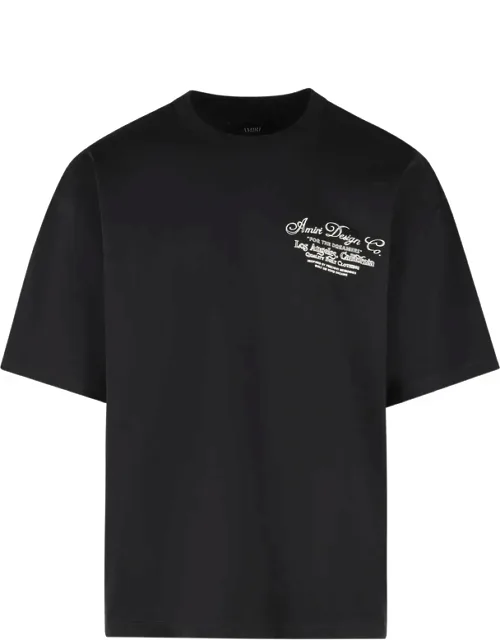 Amiri Dreamers Chain T-shirt With Slogan Embroidery And Crew Neck