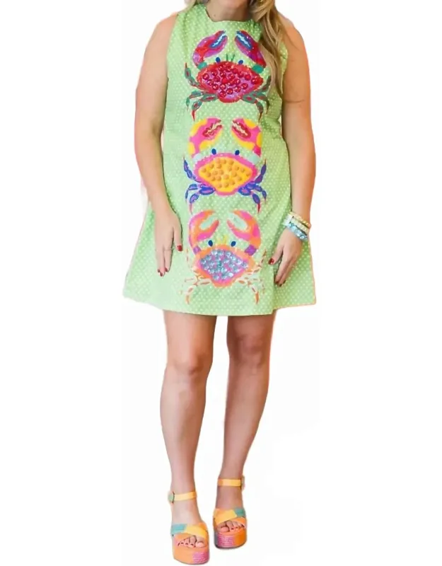 Isla Crab Polka Dot Dress