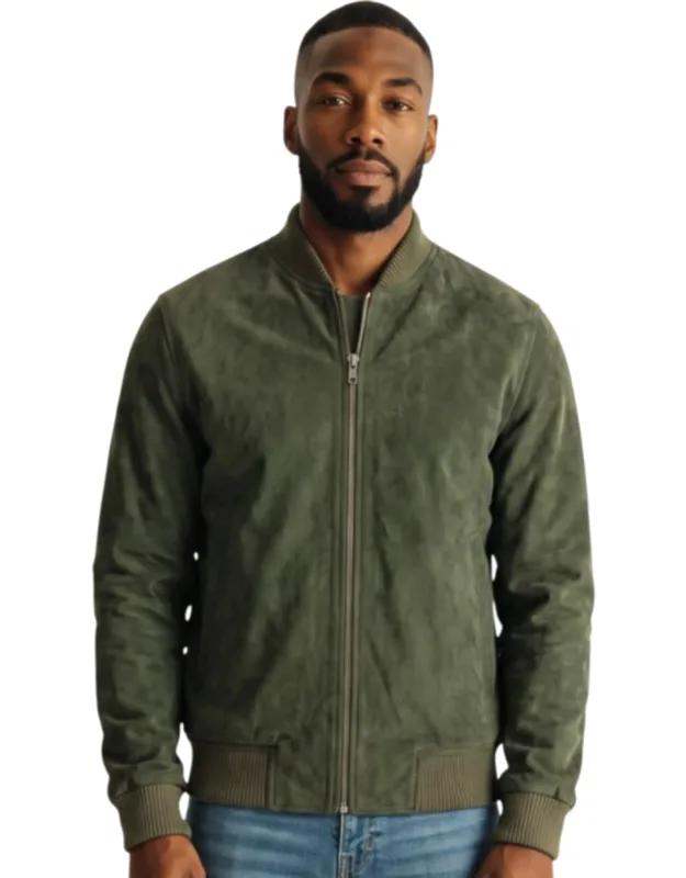 Goat Suede Ma-1 Bomber Jacket-antalya