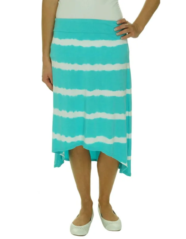 Activewear Striped Hi Low Skirt