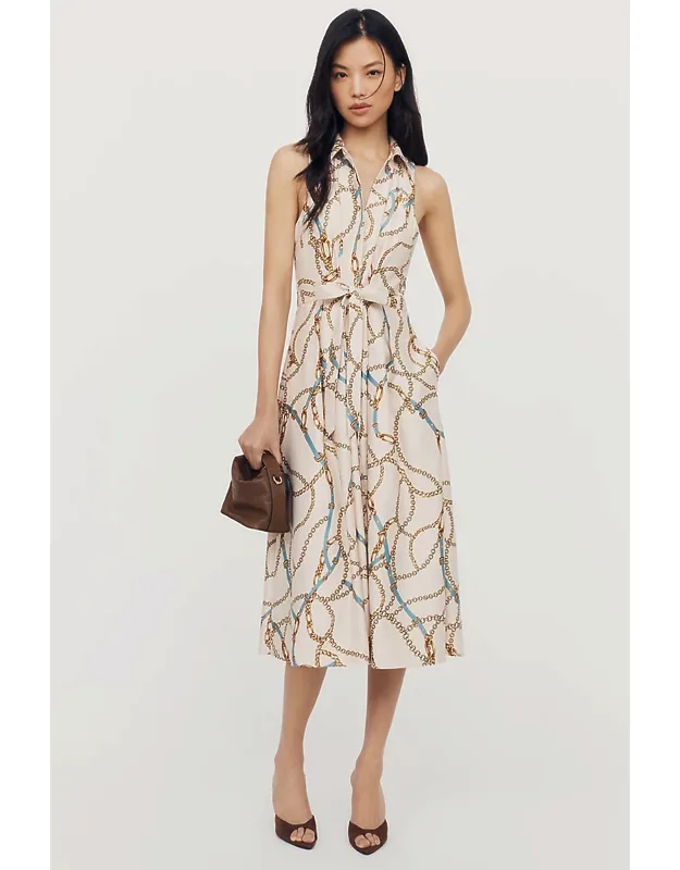 Satin Tie Twist Midi Dress