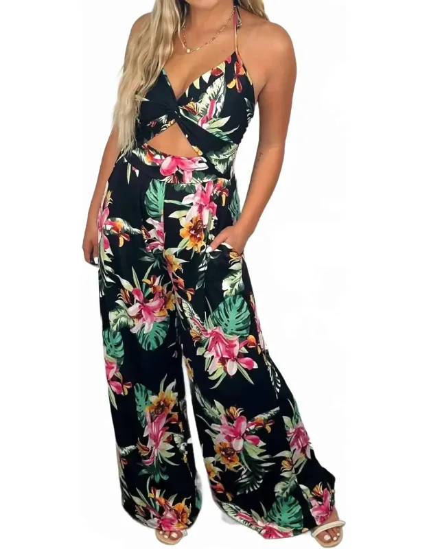 Cutout Wide Leg Jumpsuit