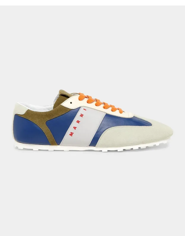 Retro Patchwork Leather Low-top Sneakers