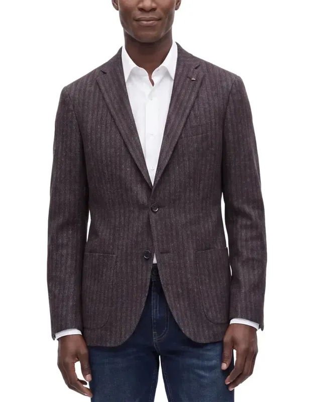 Striped Wool & Silk-blend Blazer