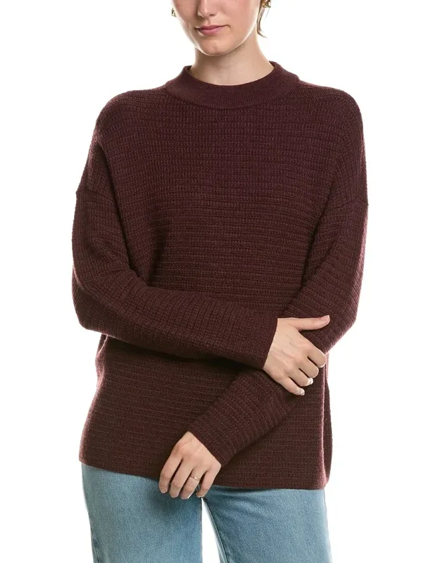 Mock Neck Wool Sweater