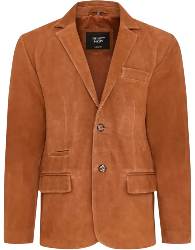 Italian Suede Blazer Jacket