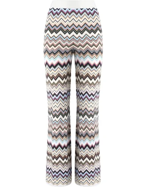 Zigzag-knit Trousers