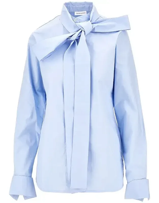 Poplin Shirt With Bow