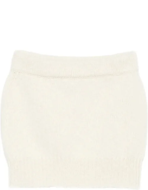 Ribbed-knit Mini Skirt