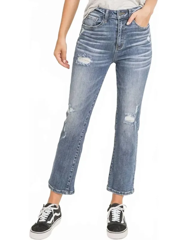 Vintage Washed Straight Jeans