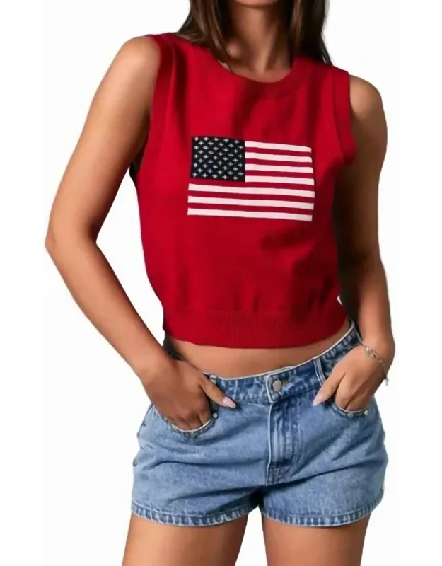 Stars And Stripes Knit Top