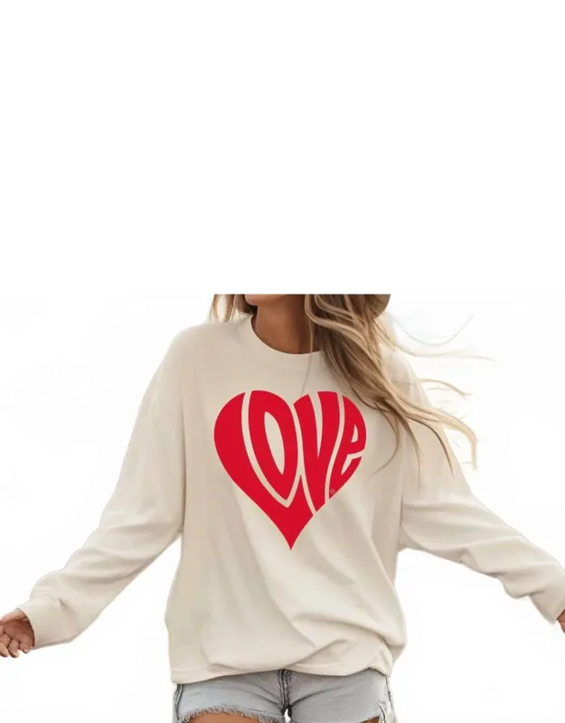 Love Heart Long Sleeve Tee
