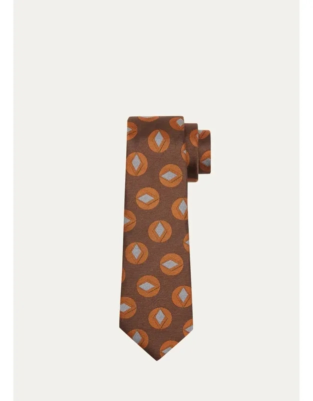 Retro Circle Silk Tie