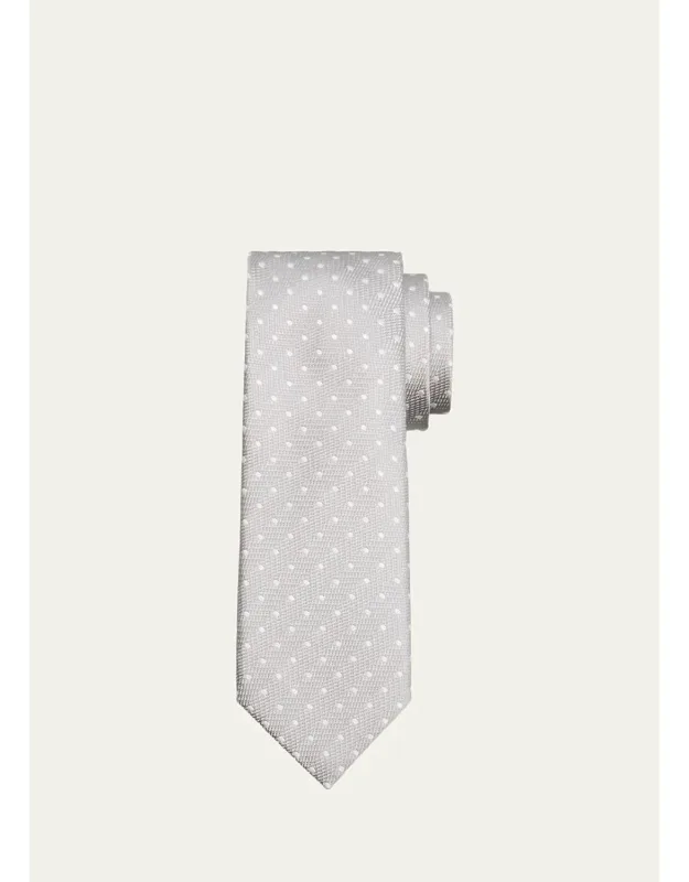 Polka Dot Silk Tie