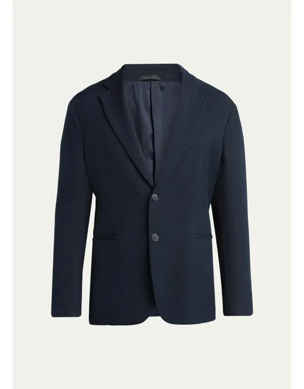 Jacquard Chevron Blazer
