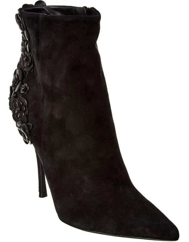 Sin Wallflower Suede & Leather Booties