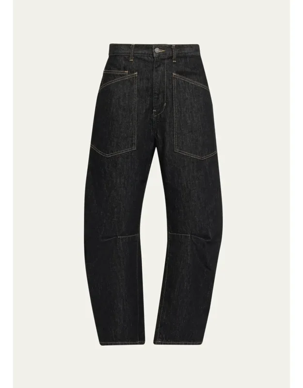 Barrel-leg Denim Jeans