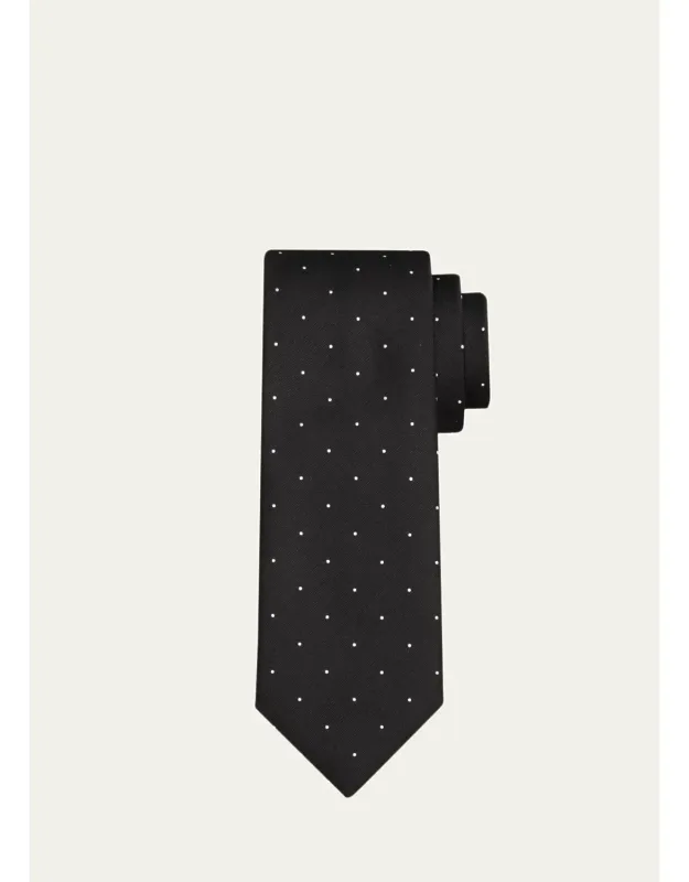 Polka Dot Silk Tie