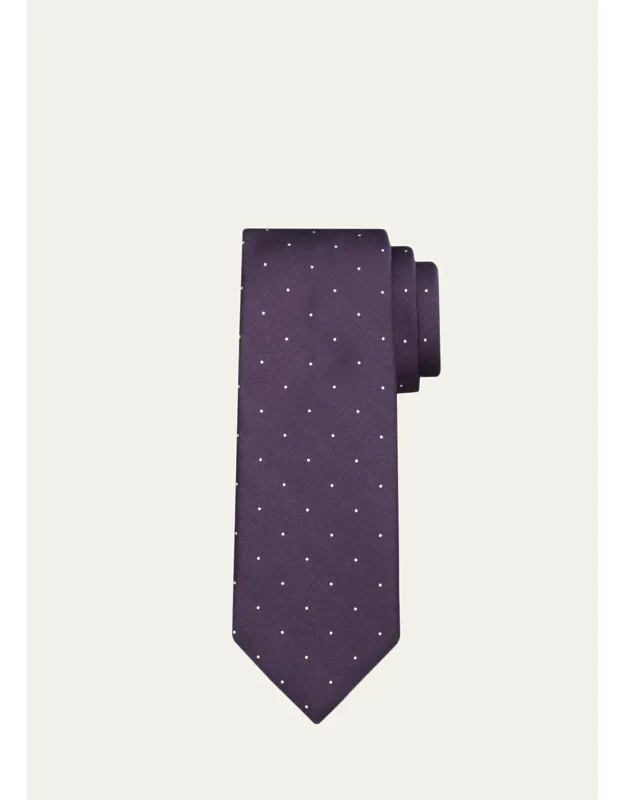 Polka Dot Silk Tie
