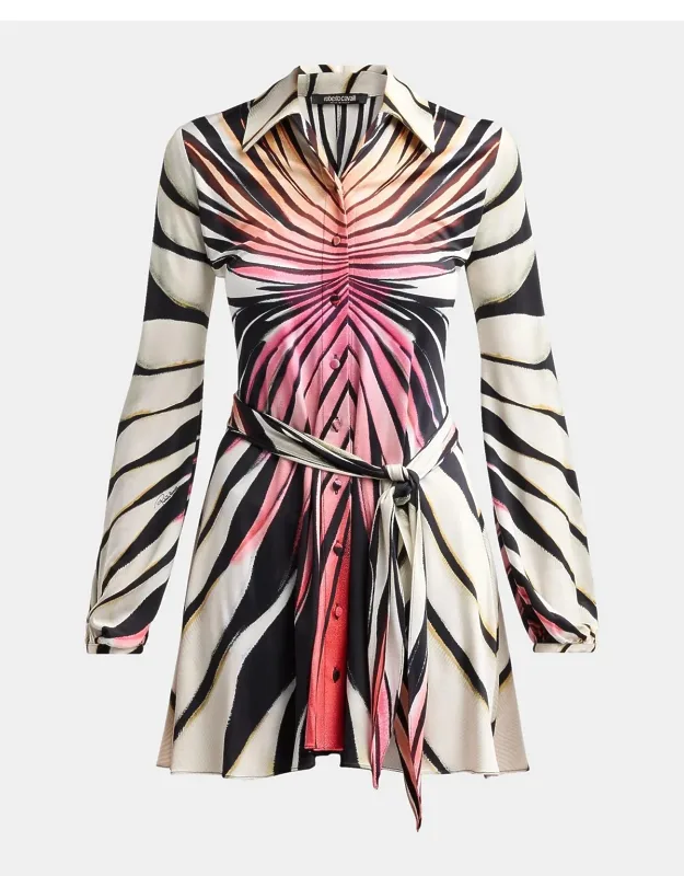 Belted Mini Shirtdress