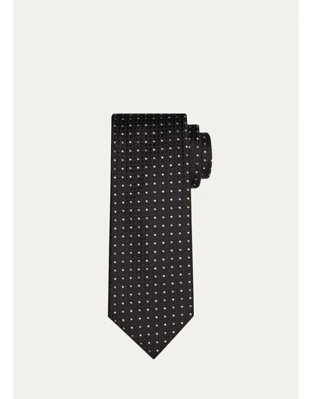 Micro-jacquard Silk Tie