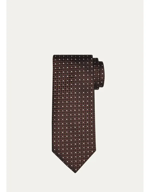 Micro-jacquard Silk Tie