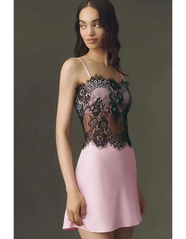 Lace Mix Mini Dress