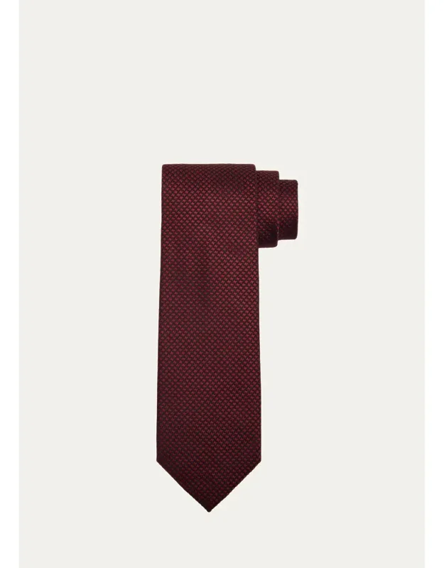 Micro-cross Silk Tie
