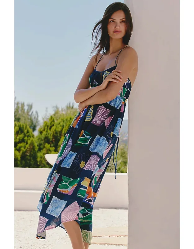 Mosaic Print Maxi Dress