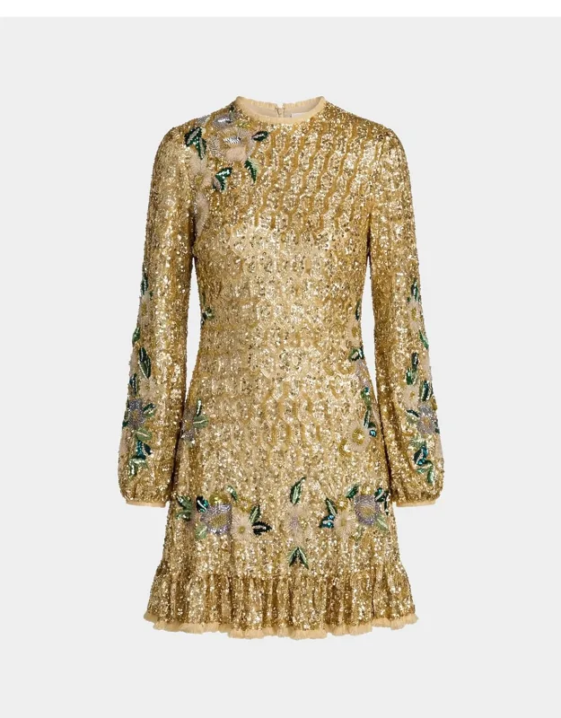 Sequin Flutter Mini Dress