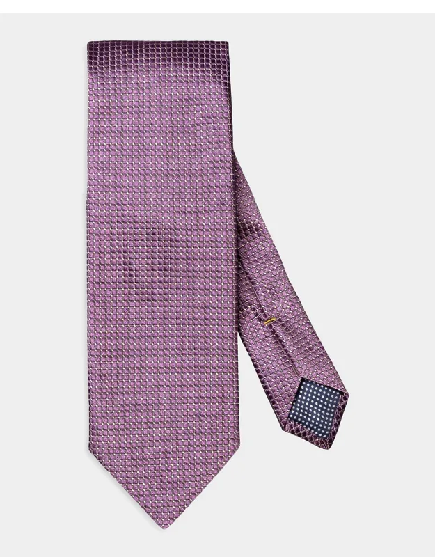 Grid Check Satin Silk Tie