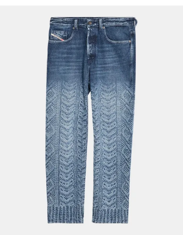 Degrade Cable-print Jeans