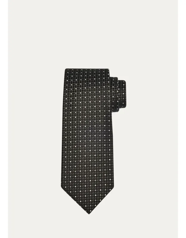 Micro-jacquard Silk Tie