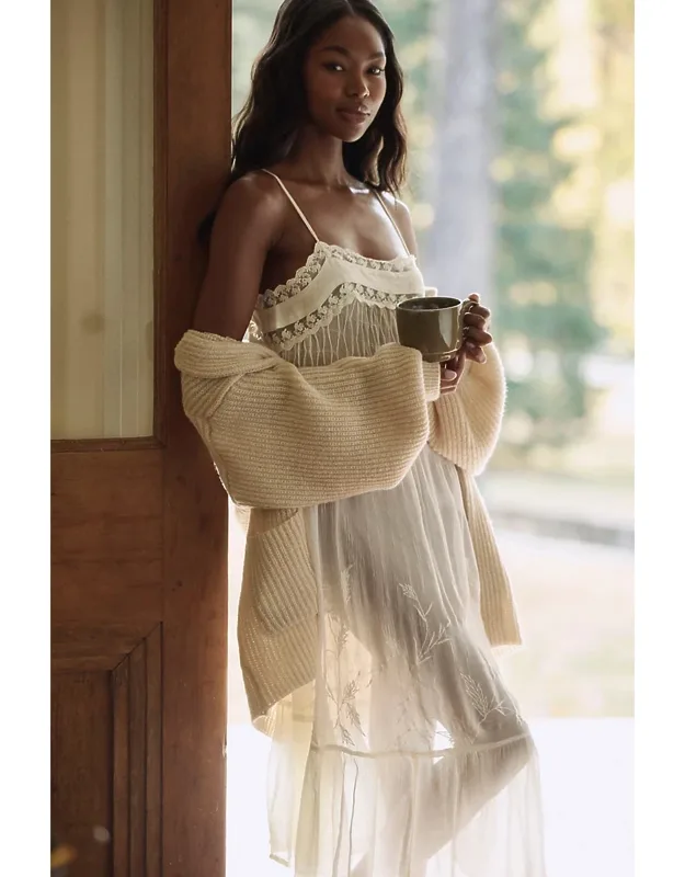 Pleated Chiffon Midi Dress