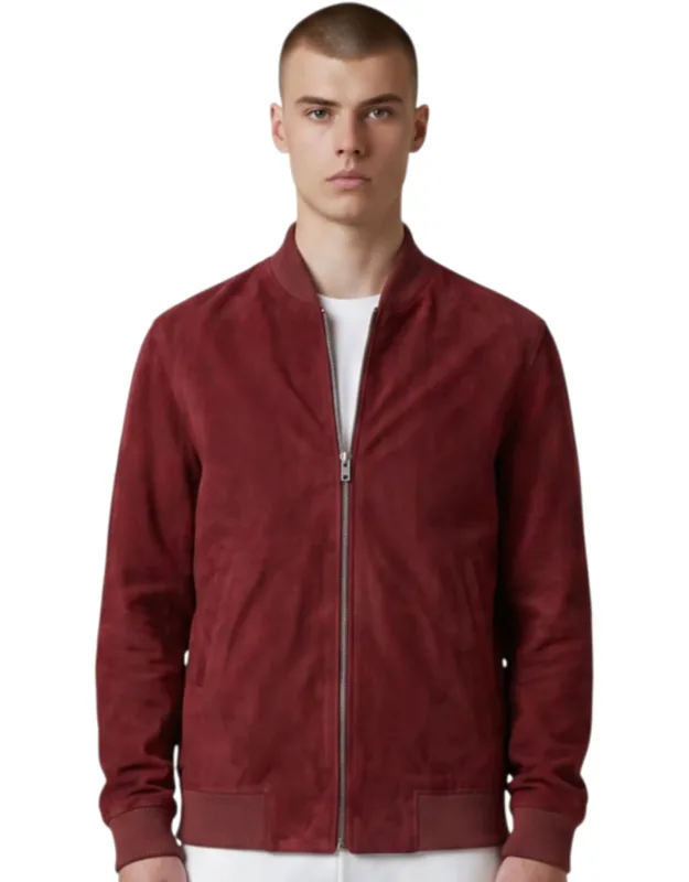 Goat Suede Ma-1 Bomber Jacket-antalya