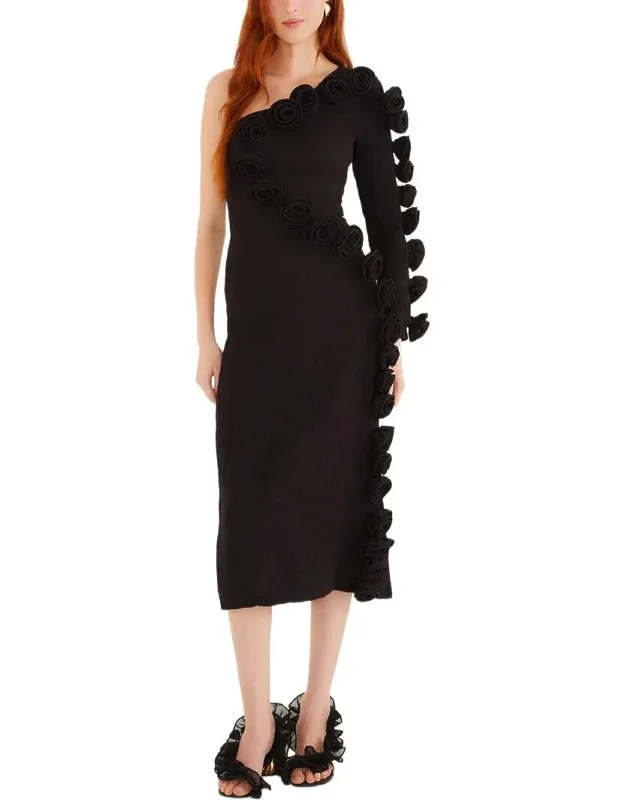 One Shoulder Midi Dress