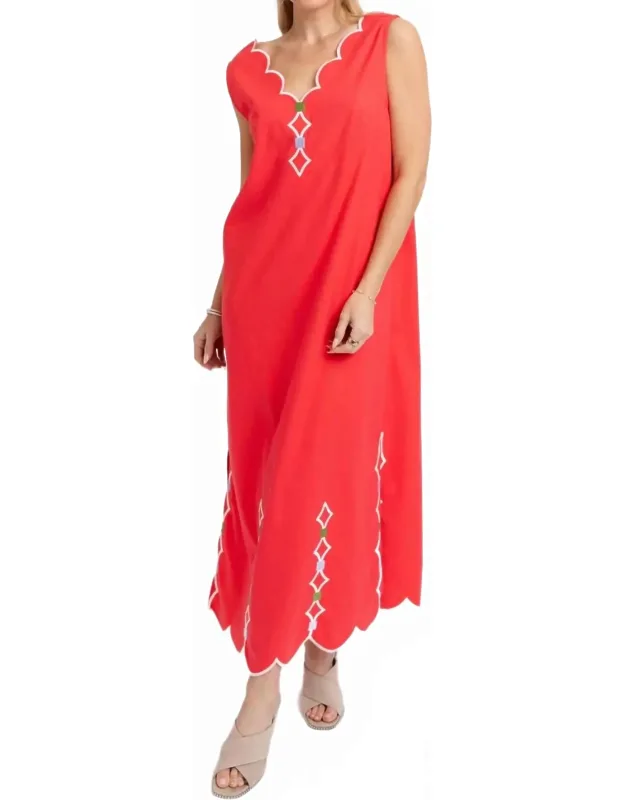 Kendra V-neck Scallop Dress