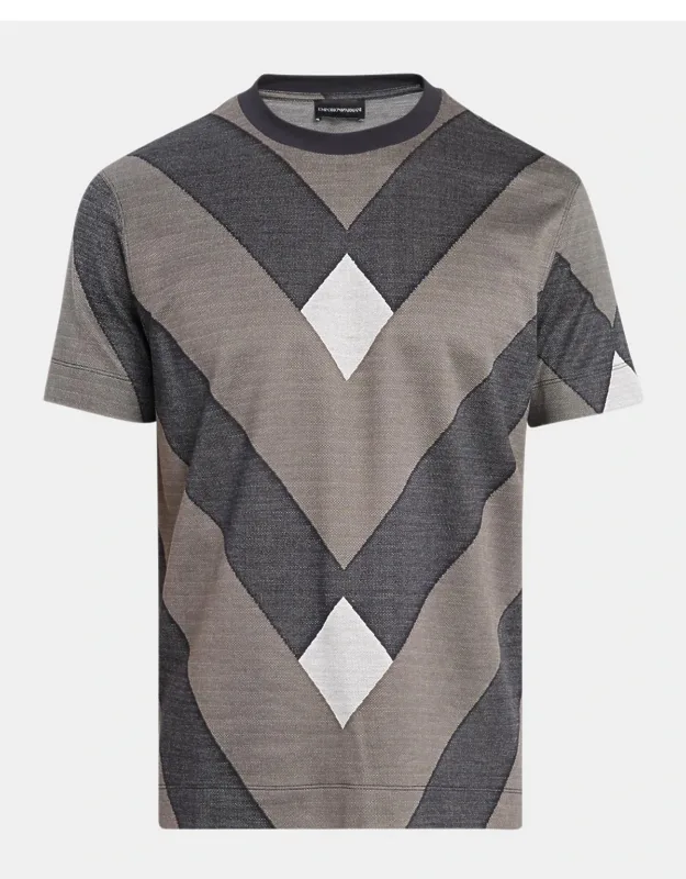 Crewneck Maxi-chevron T-shirt