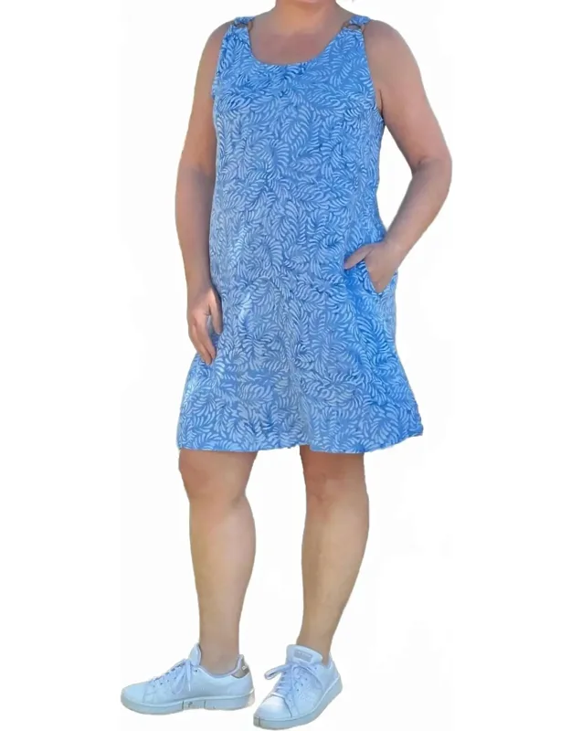Annie Mini Dress With Tropical Floral Print And Functional Pockets